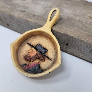 Souvenir Cast Iron Fry Pan Ashtray Miniature Amish